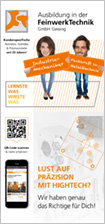 Feinwerktechnik Geising - Ausbildung Zerspanungsmechaniker/in Industriemechaniker/in Ausbildungsflyer